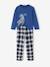 Flanellen jongenspyjama met print Dinosaurus marineblauw - vertbaudet enfant 