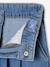 Wijde jeans met plooien voor meisjes denimgrijs+middenblauw - vertbaudet enfant 