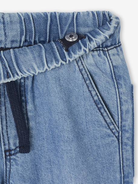 Losse battlebroek van denim voor jongens double stone - vertbaudet enfant 