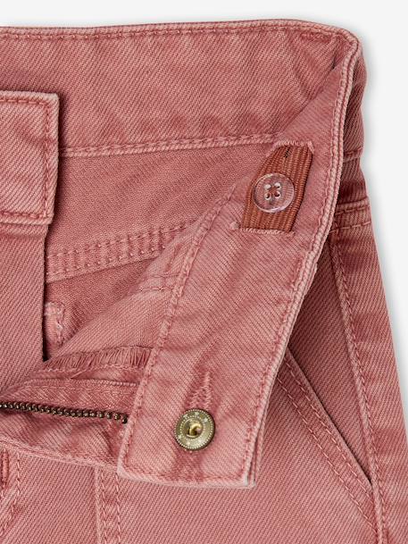 Wijde broek voor meisjes small Morpho groengrijs+kaki+koraal+oudroze - vertbaudet enfant 