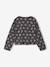 T-shirt crop top voor meisjes met lange mouwen antraciet+ecru - vertbaudet enfant 