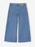 Wijde jeans met plooien voor meisjes denimgrijs+middenblauw - vertbaudet enfant 