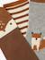 Set van 3 paar sokken « renard » baby jongen terracotta - vertbaudet enfant 