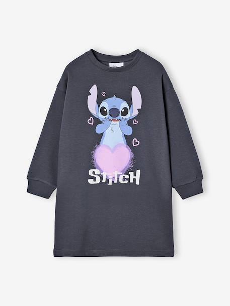 Disney® LILO & STITCH sweater jurk van fleece antraciet - vertbaudet enfant 