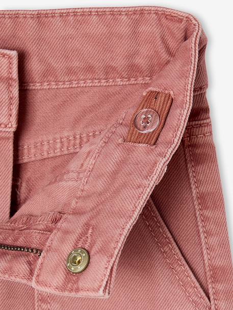 Wijd uitlopende broek voor meisjes medium Morpho groengrijs+kaki+koraal+oudroze - vertbaudet enfant 