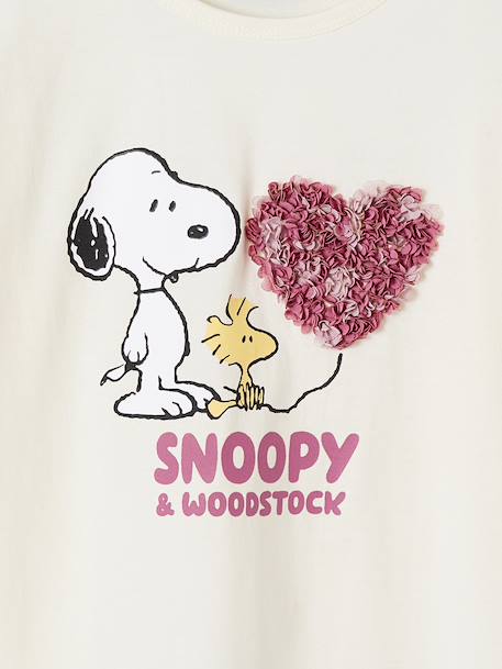 SNOOPY Peanuts® t-shirt met lange mouwen voor meisjes ecru - vertbaudet enfant 