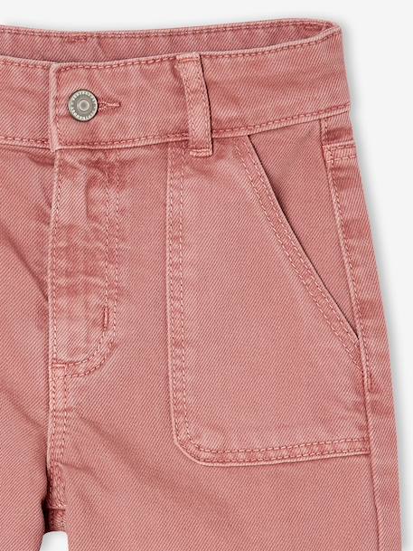 Wijde broek voor meisjes small Morpho groengrijs+kaki+koraal+oudroze - vertbaudet enfant 