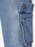Losse battlebroek van denim voor jongens double stone - vertbaudet enfant 