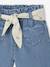 Wijde babyjeans met knoopriem ongewassen denim+stone - vertbaudet enfant 