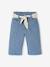 Wijde babyjeans met knoopriem ongewassen denim+stone - vertbaudet enfant 