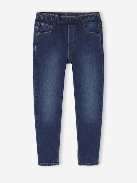 Set van 2 slim-fit jeans met elastische en verstelbare taille denimgrijs+double stone+stone - vertbaudet enfant 