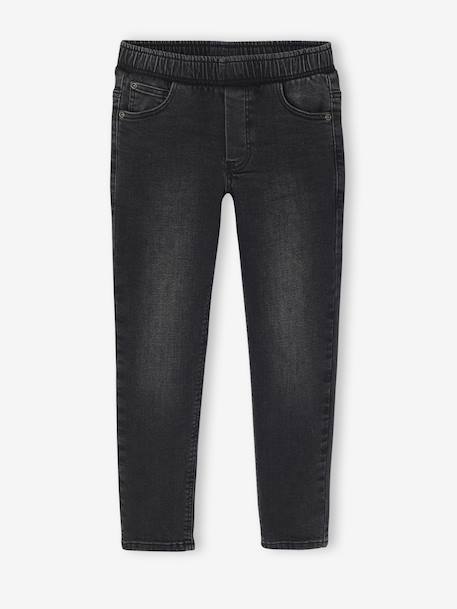 Set van 2 slim-fit jeans met elastische en verstelbare taille denimgrijs+double stone+stone - vertbaudet enfant 