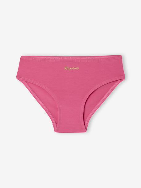 Set van 7 bijpassende slipjes voor meisjes fuchsia - vertbaudet enfant 