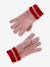 Gestreept set voor meisjes muts + snood + wanten/handschoenen rouge - vertbaudet enfant 