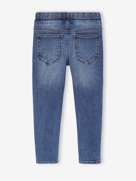 Set van 2 slim-fit jeans met elastische en verstelbare taille denimgrijs+double stone+stone - vertbaudet enfant 