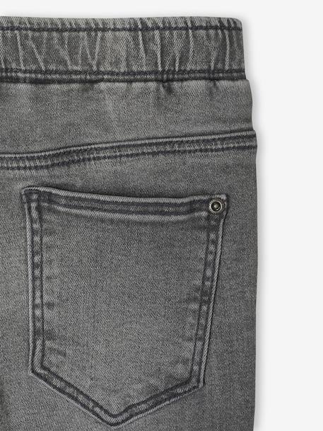 Set van 2 slim-fit jeans met elastische en verstelbare taille denimgrijs+double stone+stone - vertbaudet enfant 