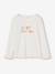 Meisjespyjama van geribd jersey Best Sister ecru - vertbaudet enfant 