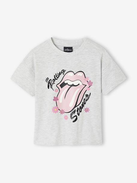 T-shirt meisje The Rolling Stones® gemêleerd grijs - vertbaudet enfant 