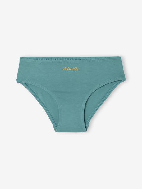 Set van 7 bijpassende slipjes voor meisjes fuchsia - vertbaudet enfant 