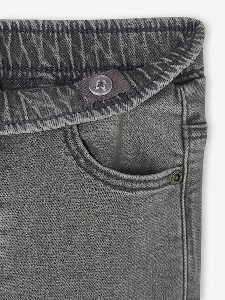 Set van 2 slim-fit jeans met elastische en verstelbare taille denimgrijs+double stone+stone - vertbaudet enfant 