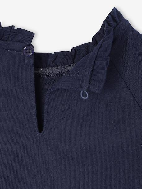 Shirt van Engels borduurwerk voor meisjes bleekblauw+donkergroen+ecru+marineblauw+zachtpaars - vertbaudet enfant 