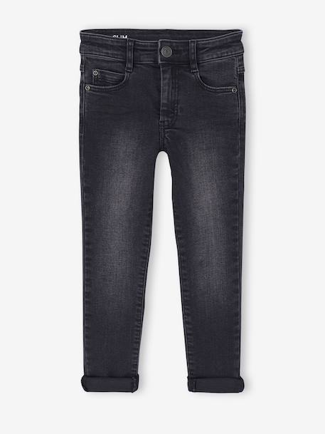Slim fit jongensjeans Morphologik 'waterless' heupomtrek SMALL DENIM DONKERGRIJS+denimgrijs+double stone+RUW DENIM+STONE+zwart denim - vertbaudet enfant 
