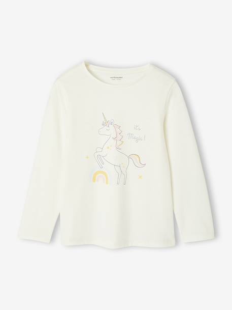 Set van 3 pyjama's voor meisjes Eenhoorns ecru - vertbaudet enfant 