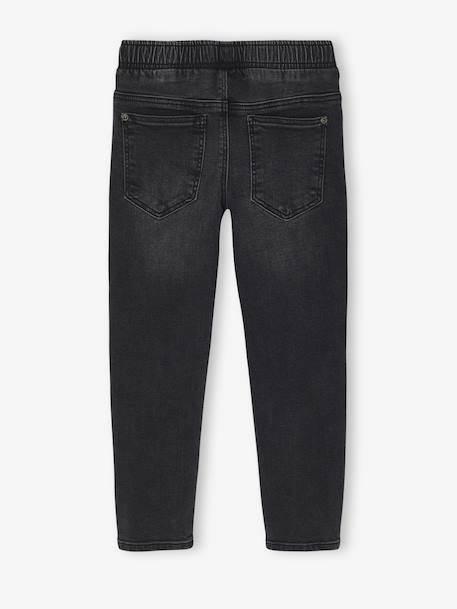 Set van 2 slim-fit jeans met elastische en verstelbare taille denimgrijs+double stone+stone - vertbaudet enfant 