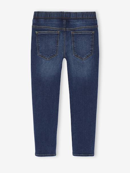 Set van 2 slim-fit jeans met elastische en verstelbare taille denimgrijs+double stone+stone - vertbaudet enfant 