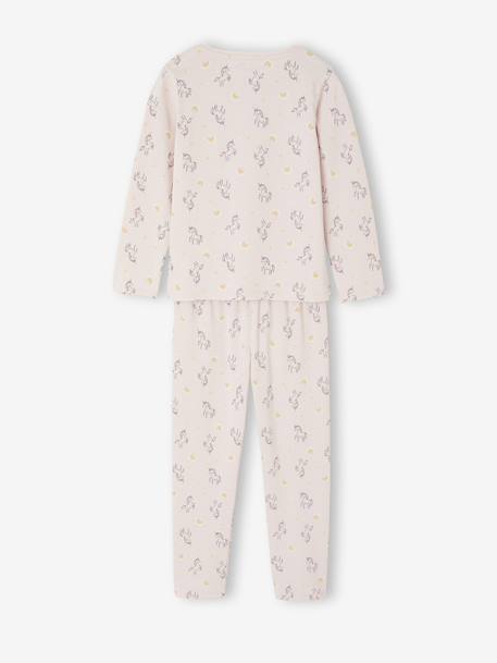 Set van 3 pyjama's voor meisjes Eenhoorns ecru - vertbaudet enfant 