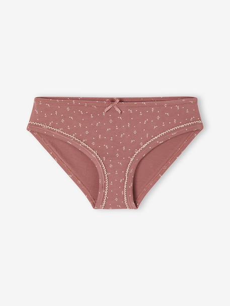 Set van 7 slipjes voor meisjes Hartjes rozen - vertbaudet enfant 