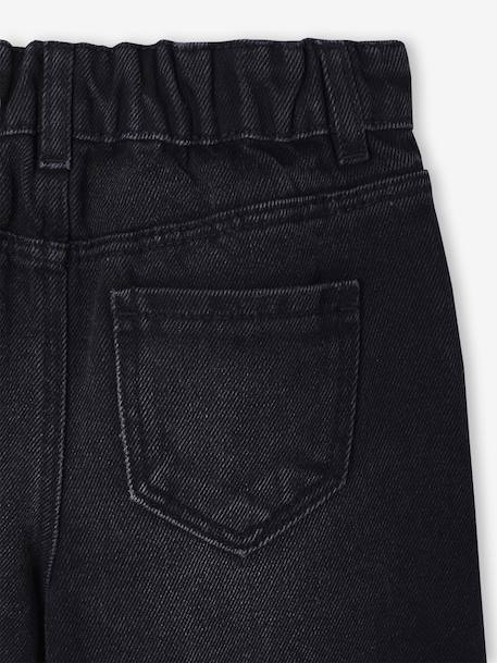 Wijde meisjesjeans blauw+denimgrijs+gebleekt denim+middenblauw+ongewassen denim+stone+zwart denim - vertbaudet enfant 