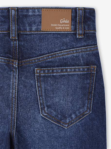 Ruime meisjesjeans MorphologiK met een smalle taille denimgrijs+donkerblauw+lichtblauw+middenblauw - vertbaudet enfant 