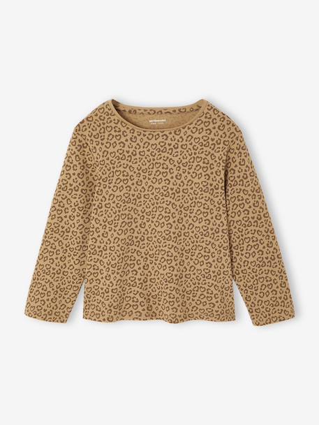 Set van 3 BASICS meisjesshirts met lange mouwen antraciet+ecru+grijsblauw+indigoblauw+koraal+rozen+zachtpaars - vertbaudet enfant 