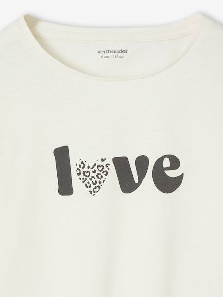 Set van 3 BASICS meisjesshirts met lange mouwen antraciet+ecru+grijsblauw+indigoblauw+koraal+rozen+zachtpaars - vertbaudet enfant 