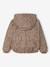 Omkeerbare windjack met capuchon voor meisjes, luipaard/sherpa beige+vanille - vertbaudet enfant 