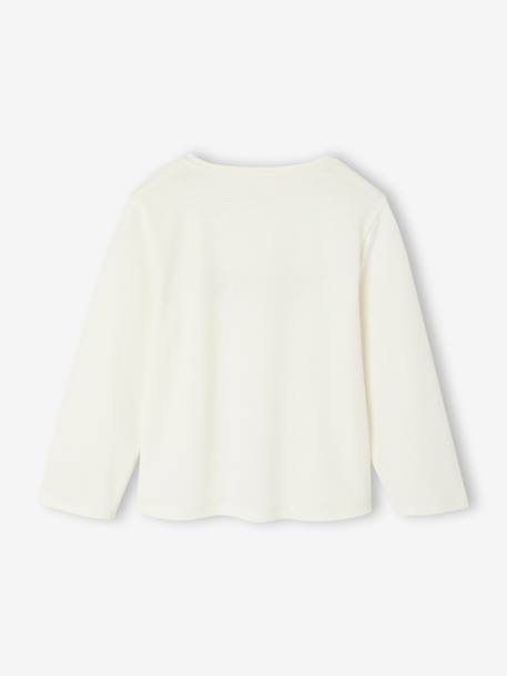 Set van 3 BASICS meisjesshirts met lange mouwen antraciet+ecru+grijsblauw+indigoblauw+koraal+rozen+zachtpaars - vertbaudet enfant 