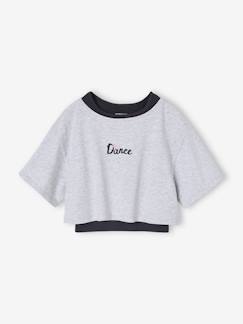 -2-in-1 cropped sport t-shirt met beha's voor meisjes