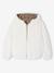 Omkeerbare windjack met capuchon voor meisjes, luipaard/sherpa beige+vanille - vertbaudet enfant 