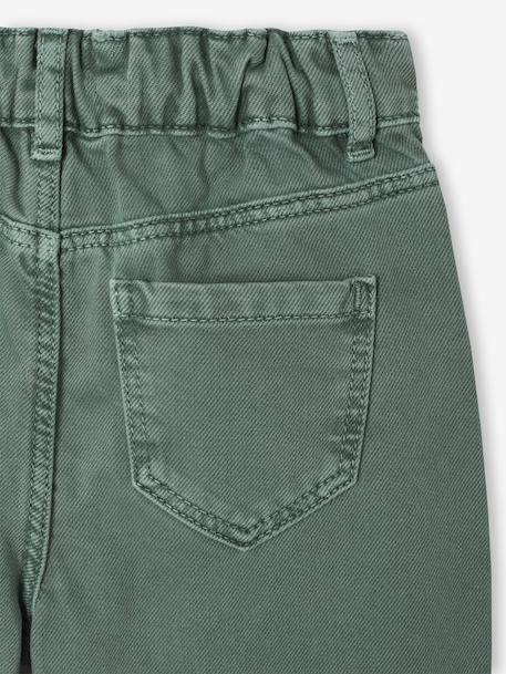 Wijde gekleurde meisjesbroek grijsblauw+groen+pruim+rozen - vertbaudet enfant 
