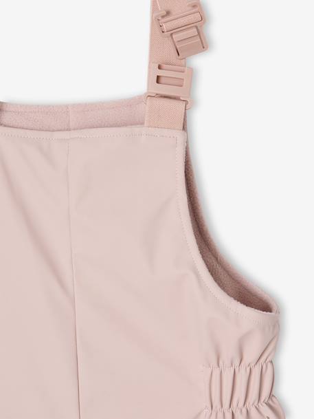 Regenbroek met bretels voor meisjes lichtroze - vertbaudet enfant 