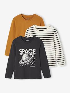 -Set van 3 bijpassende jongensshirts met lange mouwen