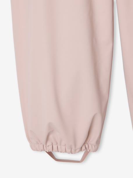 Regenbroek met bretels voor meisjes lichtroze - vertbaudet enfant 