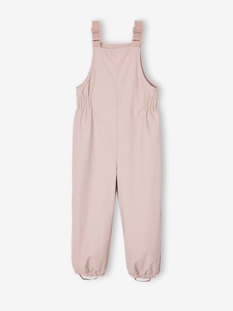 Regenbroek met bretels voor meisjes lichtroze - vertbaudet enfant 