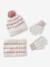 Gevlochten set voor meisjes muts + snood + wanten/handschoenen ecru - vertbaudet enfant 