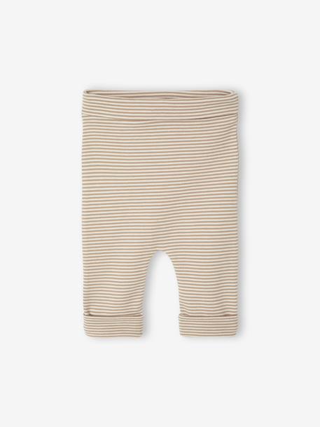 Evolutieve 4-delige babyset met body + legging + slabbetje + knuffels ecru - vertbaudet enfant 