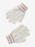Gevlochten set voor meisjes muts + snood + wanten/handschoenen ecru - vertbaudet enfant 