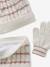 Gevlochten set voor meisjes muts + snood + wanten/handschoenen ecru - vertbaudet enfant 