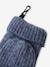 Meisjes set muts « C½ur » + snood + wanten/handschoenen ecru+marineblauw - vertbaudet enfant 