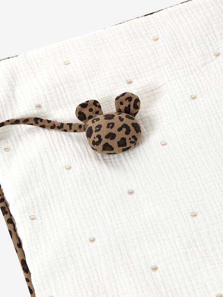 Leertapijt luipaard in katoenen gaas ENVIE DE FRAISE beige - vertbaudet enfant 